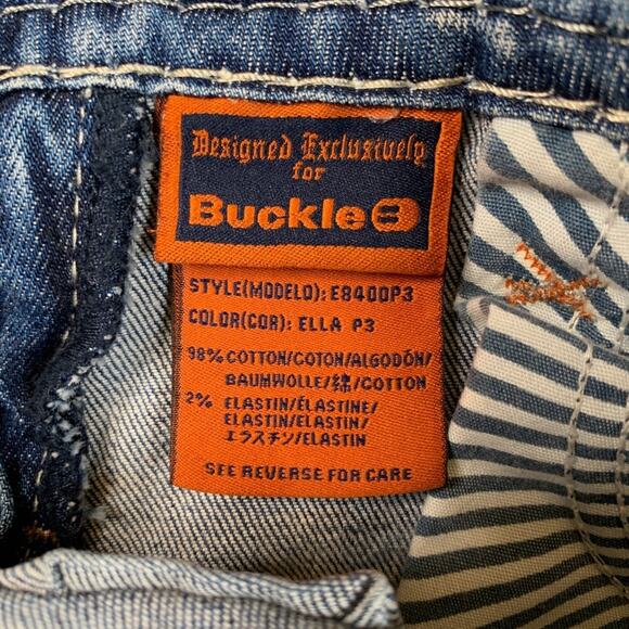 Rock Revival Womens 25 Denim Ella Low Rise Stretch Embellished Pockets Capri - Picture 7 of 12